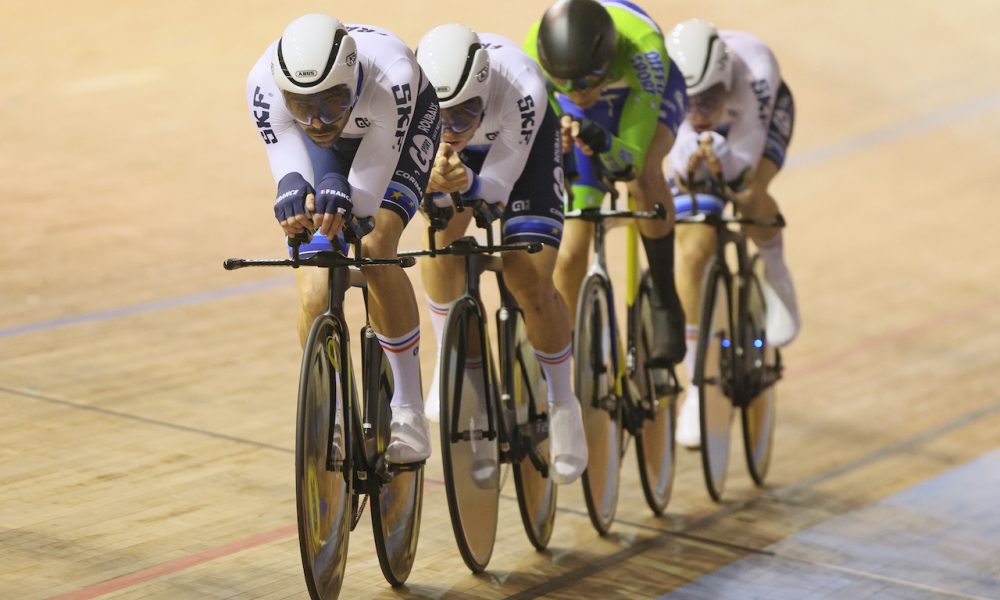 CHAMPIONNATS DE FRANCE PISTE 2023 J1 POURSUITE PAR ÉQUIPES