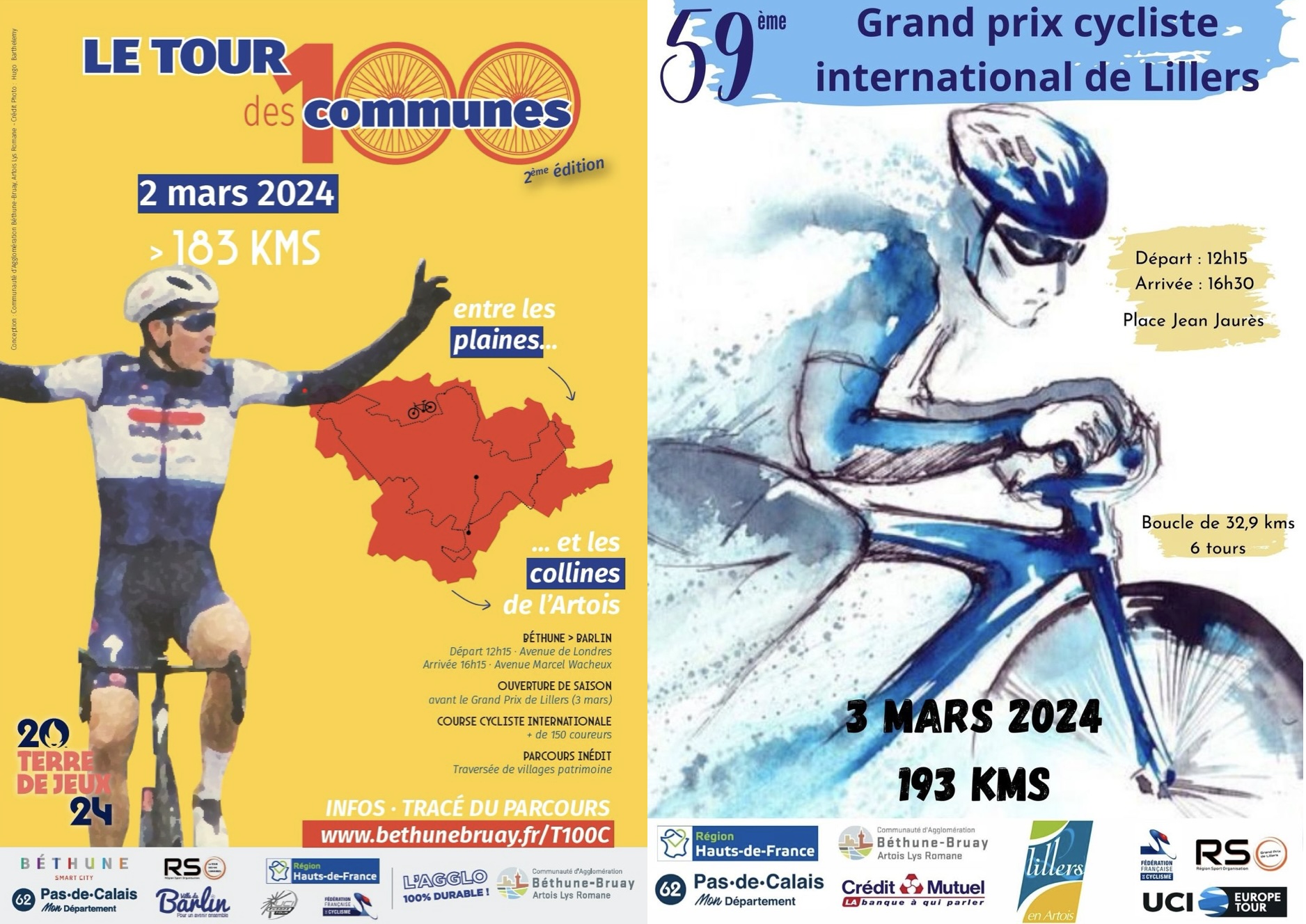 tour des 100 communes horaires